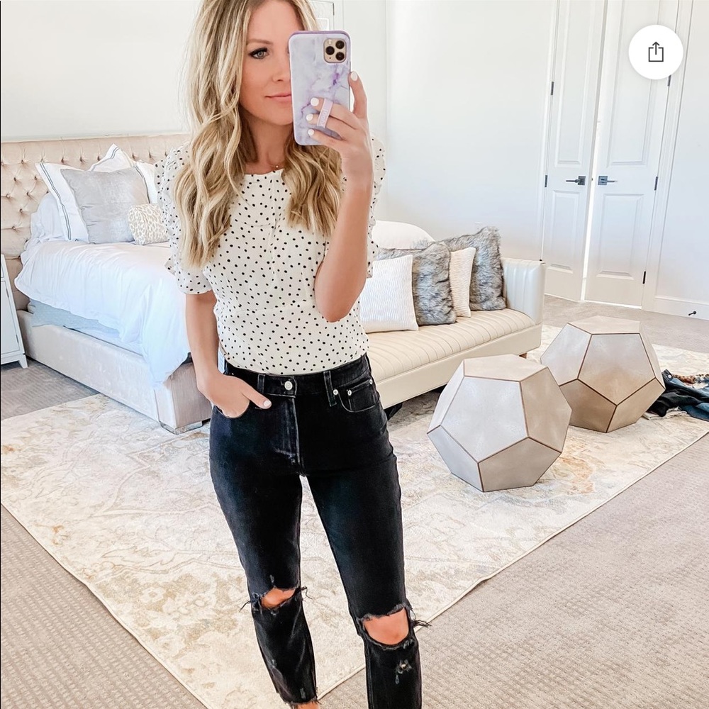 Polka dot blouse